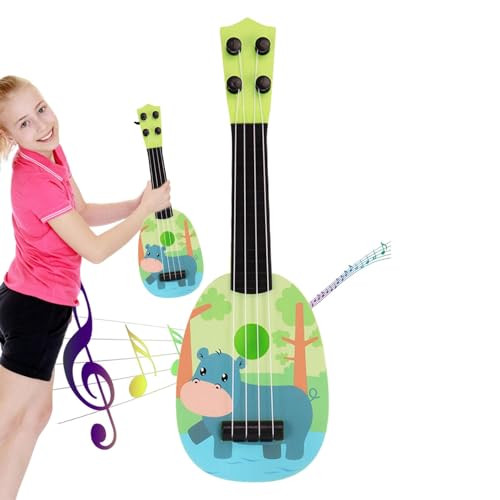 Foway Spielzeuggitarre, Kleinkindgitarre - Musikspielzeug für Kleinkinder Gitarre - Mini-Gitarre für Kinder-Ukulele-Spielzeit, Cartoon-Instrument für Kleinkinder im Vorschulalter, Anfänger, Jungen von Foway