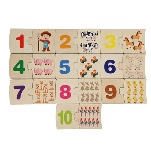 Foway Vorschulpuzzles aus Holz, Lernpuzzles,Kognitives Lernspielzeug - Passendes Buchstabenspiel für Kinder im Alter von 4–6 Jahren, Lernaktivitäten im Vorschulalter, Kindergartenzubehör aus Holz von Foway