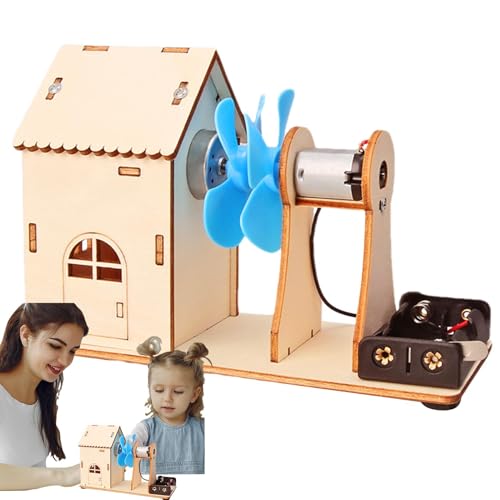 Foway Windturbinen-Generator-Kit, Windturbinen-Modell-Bastelset | Windgenerator-Kit - Physisches Erzeugungsmodell, Stromgeneratormodell, Windturbinen-Stromspielzeug für Schule, Zuhause von Foway