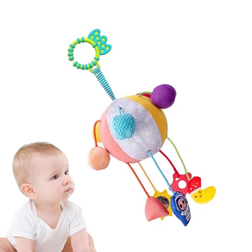 Foway Ziehschnurspielzeug für Babys,Hängerasselspielzeug für Babys - Drehbares Autositzspielzeug für Babys, sensorisches Ziehspielzeug | Kreatives Kinderbett-Behang-Spielzeug, Kinderwagen-Spielzeug von Foway