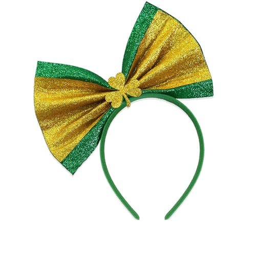 Foweknow Kleeblatt-Haarband St. Patrick'S Day Kopfbedeckung Karnevalskostüm-Zubehör Für Damen Und Herren Haarreifen Kopfschmuck Für Mottoparty Faschingskostüm Performance Kostüm Accessoires von Foweknow