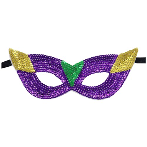 Foweknow Masken Karnevals Pailletten Halbgesichtsmaske Glitzer Maskerade Maske Venezianischen Masquerade Maske Halloween Karneval Party Kostüm Zubehör Mottoparty Disco Outfit Accessoires von Foweknow