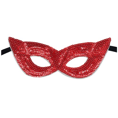 Foweknow Masken Karnevals Pailletten Halbgesichtsmaske Glitzer Maskerade Maske Venezianischen Masquerade Maske Halloween Karneval Party Kostüm Zubehör Mottoparty Disco Outfit Accessoires von Foweknow