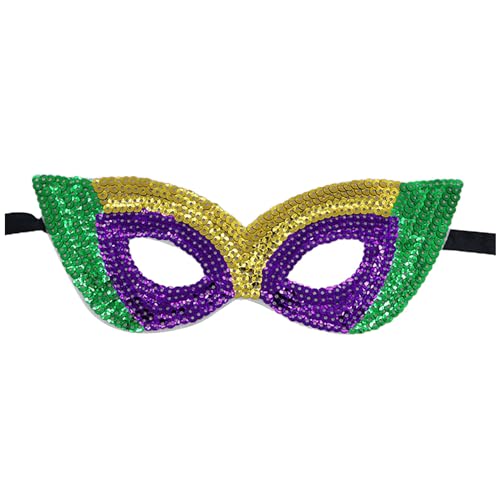 Foweknow Masken Karnevals Pailletten Halbgesichtsmaske Glitzer Maskerade Maske Venezianischen Masquerade Maske Halloween Karneval Party Kostüm Zubehör Mottoparty Disco Outfit Accessoires von Foweknow