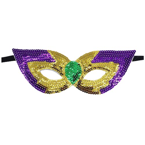 Foweknow Masken Karnevals Pailletten Halbgesichtsmaske Glitzer Maskerade Maske Venezianischen Masquerade Maske Halloween Karneval Party Kostüm Zubehör Mottoparty Disco Outfit Accessoires von Foweknow