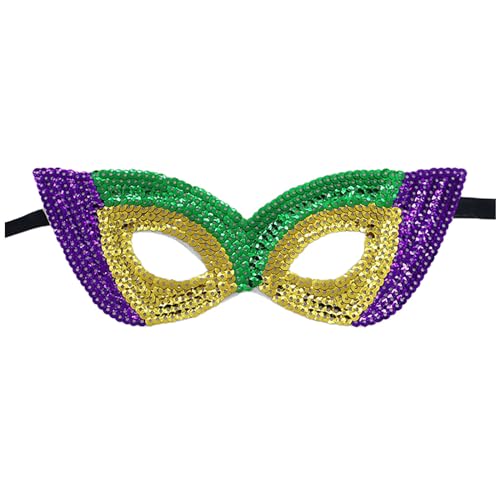 Foweknow Masken Karnevals Pailletten Halbgesichtsmaske Glitzer Maskerade Maske Venezianischen Masquerade Maske Halloween Karneval Party Kostüm Zubehör Mottoparty Disco Outfit Accessoires von Foweknow