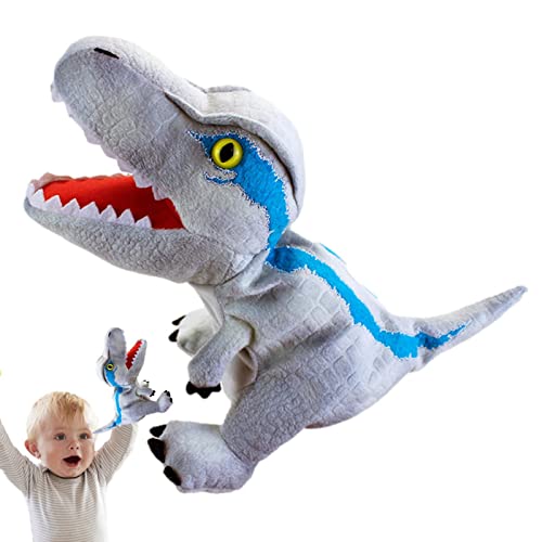 Fowybe Dinosaurier-Handpuppen,Plüsch-Handpuppe Dinosaurier für Jungen - Cooles Marionetten-Dinosaurier-Spielzeug für Puppentheater, Halloween-Partybevorzugung, interaktives Spielzeug, Handpuppe von Fowybe