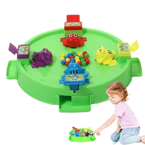 Fowybe Hungriger Frosch-Spiel | Froschspiele für Kinder | Lustiges Brettspiel „Hungry Frogs“ für schnelle Reflexe, Förderung der Fantasie und Verbesserung der Konzentration für Kinder ab 3 Jahren von Fowybe