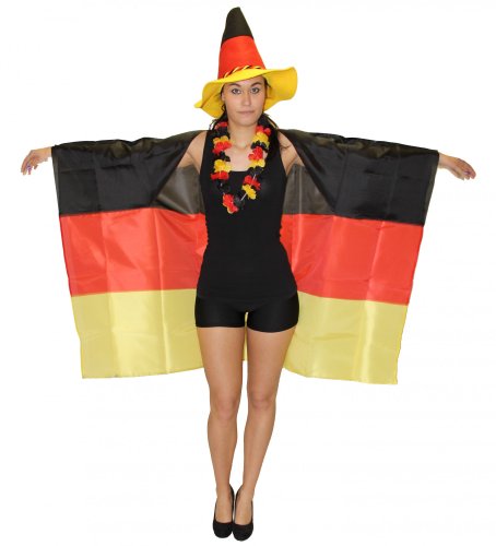 Deutschland Fan Fahne zum Anziehen für die WM 2018 EM 2020 Fan Fanartikel Party Flagge Germany Party von Foxxeo