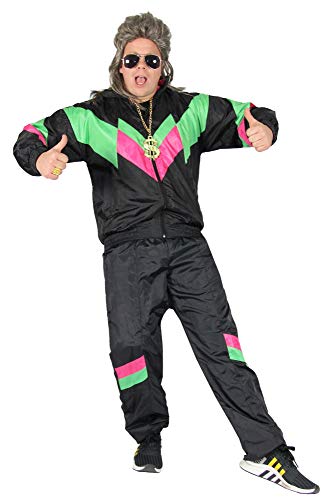 Foxxeo 80er Jahre Kostüm für Erwachsene Premium 80s Trainingsanzug Assianzug Assi - Herren Größe S-XXXXL - Fasching Karneval Anzug, Farbe Schwarz-grün-pink, Größe: XXXXL Foxxeo 80er Jahre Kostüm für Erwachsene Premium 80s Trainingsanzug Assianzug Assi - Herren Größe S-XXXXL - Fasching Karneval Anzug, Farbe Schwarz-grün-pink, Größe: XXXXL von Foxxeo