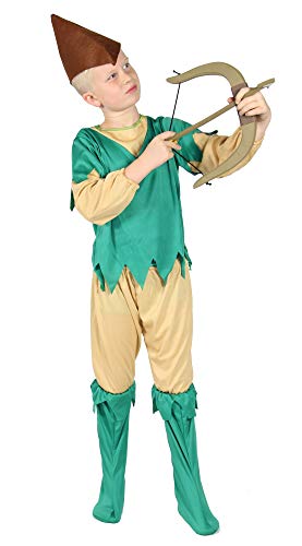 Foxxeo Bogenschützen Kostüm für Kinder Karneval Fasching Mittelalter Robin Jungen Größe 86-92 von Foxxeo