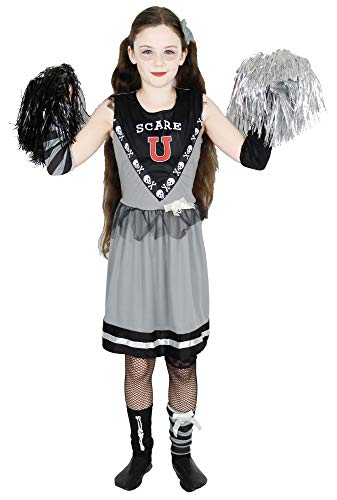 Foxxeo Zombie Cheerleader Kostüm für Mädchen - Größe 110-152 - zu Halloween Fasching Karneval Größe 122-128 Foxxeo Zombie Cheerleader Kostüm für Mädchen - Größe 110-152 - zu Halloween Fasching Karneval Größe 122-128 von Foxxeo