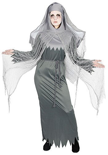 Foxxeo besessene Nonne Geister Zombie Kostüm für Damen - GröÃŸe S-XXXL - Halloween Fasching Karneval GröÃŸe XL von Foxxeo