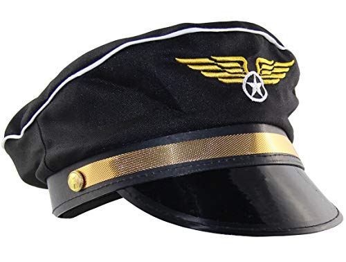 Piloten Mütze für Erwachsene Fasching Party Hut Uniform Flugzeug Erwachsene Pilotenmütze Piloten Mütze für Erwachsene Fasching Party Hut Uniform Flugzeug Erwachsene Pilotenmütze von Foxxeo