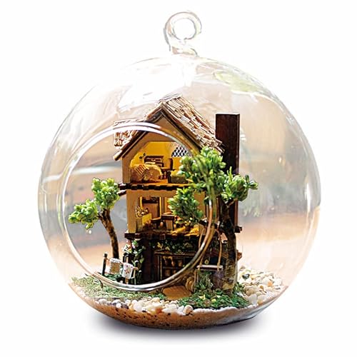 Foyucool DIY Miniatur Haus Kit, Puppenhaus Kit mit Möbeln, Mini Haus Making Kit für Erwachsene zum Bauen, Halloween/Weihnachtsdekorationen/Geschenke, 2001 von Foyucool