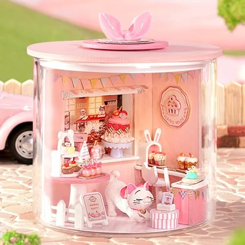 Foyucool DIY Miniatur Haus Kit, Puppenhaus Kit mit Möbeln, Mini Haus Making Kit für Erwachsene zum Bauen, Halloween/Weihnachtsdekorationen/Geschenke, B-034 von Foyucool