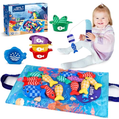 Fozcmisw Spielzeug ab 1Jahr Angelspiel Baby Spielzeug für ab 6 Monate Montessori Spielzeug Baby Kinderspielzeug Lernspiele Motorikspielzeug Geschenke für Babys 1-3 Jahr Jungen Mädchen von Fozcmisw