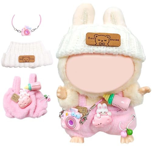 Bekleidung für 17cm Plüsch,Kuscheltier Kleidung Outfit nur Bekleidungs Zubehör für 17cm Plush Pullover Weiße Linie Hut Strap Hosen Puppenkleidung DIY Kinder Geschenke Bekleidung für 17cm Plüsch,Kuscheltier Kleidung Outfit nur Bekleidungs Zubehör für 17cm Plush Pullover Weiße Linie Hut Strap Hosen Puppenkleidung DIY Kinder Geschenke von Fractoluxe