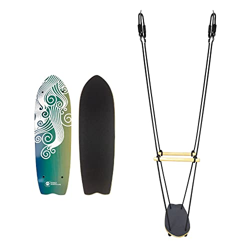 Schaukel-Skateboard für Ninja Slackline – zur Förderung des Gleichgewichts und der Koordination – kann auf einem Baumzweig installiert werden Schaukel-Skateboard für Ninja Slackline – zur Förderung des Gleichgewichts und der Koordination – kann auf einem Baumzweig installiert werden von France Trampoline