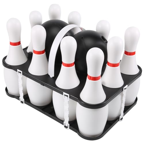 Franchity 1 Set Bowling-Set für Kinder und Erwachsene, 2 Bälle mit 10 Pins für Familie, Kinder und Erwachsene, Hinterhof von Franchity