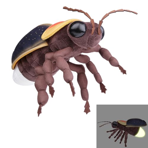 Frankiezhou Home Firefly Plüschtier, lebensechte Glühwürmchen-Stofftiere, 27,9 cm, realistisches weiches großes Glühwürmchen-Plüsch-Modellspielzeug, einzigartige Plüsch-Geschenk-Kollektion für Kinder von Frankiezhou Home