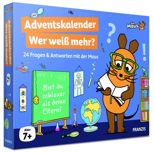 Franzis Verlag Maus - Wer weiß mehr? Gemeinschaftsspiele Adventskalender Altersklasse ab 7 Jahre von Franzis Verlag