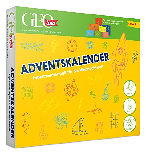 FRANZIS 67070 - GEOlino Adventskalender Naturwissenschaften (Physik, Chemie & Biologie), Experimentierspaß für die Weihnachtszeit, für Kinder ab 8 Jahren von FRANZIS