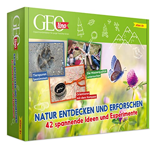 FRANZIS 67142 - GEOlino Natur entdecken und erforschen - Experimentierkasten mit 42 spannenden Ideen für Kinder ab 8 Jahren, inkl. 60-seitigem Handbuch mit Anleitungen und Zubehör von Franzis