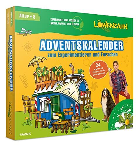 FRANZIS 67165 - Löwenzahn Adventskalender zum Experimentieren und Forschen, 24 spannende Projekte für die Weihnachtszeit, für Kinder ab 8 Jahren: Experimente und Wissen zu Natur, Umwelt und Technik von Franzis