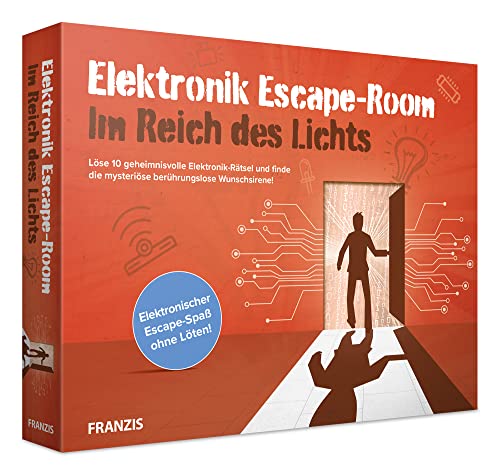 FRANZIS 67180 - Escape Room: Im Reich des Lichts, löse 10 geheimnisvolle Elektronik-Rätsel, elektronischer Escape-Spaß (ohne Löten) von Franzis