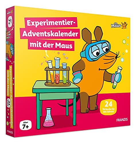 FRANZIS 67185 - Experimentier-Adventskalender mit der Maus, 24 Versuche für den Advent zum Entdecken, Forschen und Rätseln, für Kinder ab 7 Jahren von Franzis