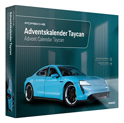 FRANZIS 67203 - Porsche Taycan Adventskalender frozen blue, Metall Modellbausatz im Maßstab 1:24, inkl. LED-Showroom-Beleuchtung und 52-seitigem Begleitbuch FRANZIS 67203 - Porsche Taycan Adventskalender frozen blue, Metall Modellbausatz im Maßstab 1:24, inkl. LED-Showroom-Beleuchtung und 52-seitigem Begleitbuch von Franzis