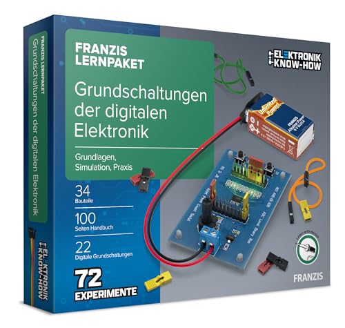 FRANZIS 67204 - Lernpaket Grundschaltungen der digitalen Elektronik - Komplettset für 72 Praxis-Projekte, inkl. Handbuch von Franzis