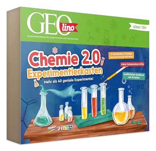 FRANZIS 67212 - GEOlino Chemie 2.0 Experimentierkasten - Mehr als 40 geniale Experimente! Für Kinder ab 10 Jahren von Franzis