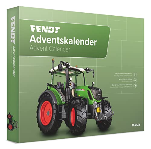 FRANZIS 67231 - Fendt Adventskalender, Modellbausatz des Fendt Vario 313 Traktor im Maßstab 1:32, inkl. Soundmodul und 52-seitigem Begleitbuch von Franzis