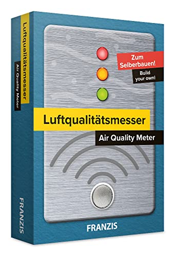 FRANZIS 67153 - Luftqualitätsmesser zum Selberbauen, Messgerät zum Überwachen der Luftqualität-Bausatz zum Löten inkl. Platine, Gassensor, LEDs, USB Kabel u.v.m, Mehrfarbig von Franzis