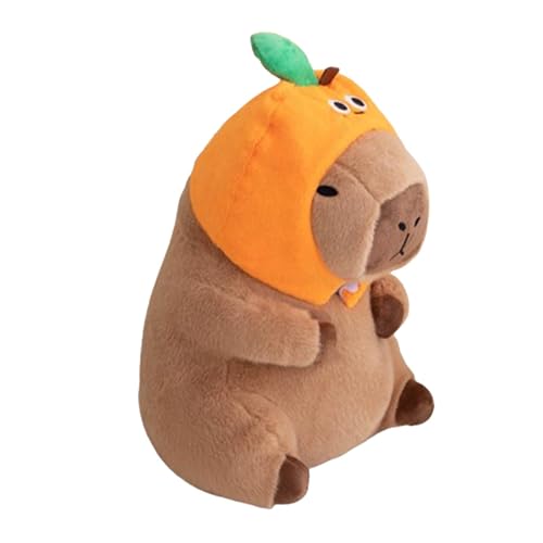 11 Zoll Capybara Stofftier | Süßes Plüsch-Capybara-Spielzeug mit Kopfbedeckung | Entzückender Capybara-Plüsch | Weiche Capybara-Plüschtiere 11,81 x 7,87 x 2,76 Zoll für Kinder, Erwachsene und Mädchen von Fravsiu