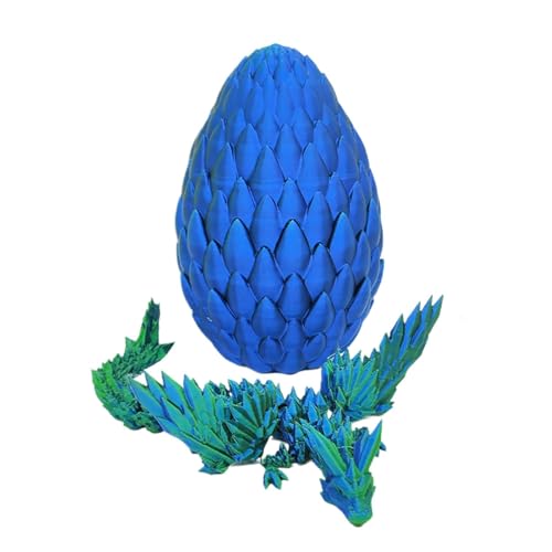 3D Printed Dragon with Egg, Crystal Dragon Egg Figurine, Articulated Dragon Toy, Dragon Egg Home Decor, Articulated 3D Printed Crystal Dragon Egg Figurine Collectible for Home Decor von Fravsiu