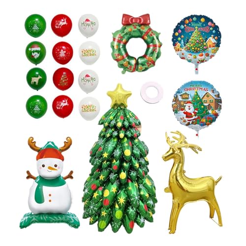 Christmas Tree Balloons Decorations | Self-Standing Inflatable Balloon Kit | Rich Elements Atmosphere Decoration For Garden, Indoor Living Room, Courtyard, Lawn Self-Standing Inflatable Christmas Tree von Fravsiu