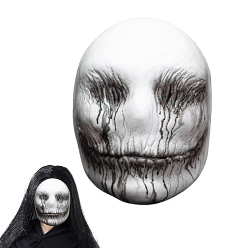 Cosplay-Kostüm-Maske, Kostüm-Horror-Maske, Halloween-Maskenball, anpassbare glänzende Maske, Party-Maskerade-Requisiten, Gesichtsverwandlung, gruselige Maskerade, elegante Kleidung für Halloween-Kostü von Fravsiu