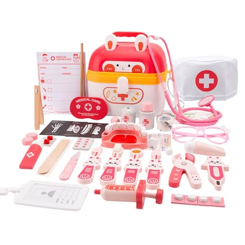 Doctor Role Play Set, Kids Medical Kit, Nurse Stethoscope Set, Role Play Doctor Kit, Pretend Play Doctor Kids Doctor Kit with Stethoscope for Role Play and Pretend Play Activities von Fravsiu