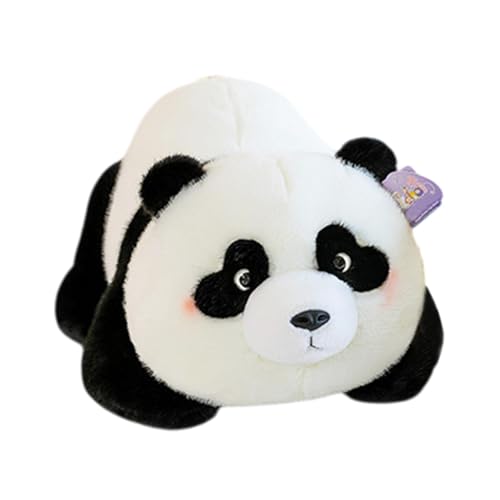 Fravsiu Cute Panda Plush Toy | Soft Lying Panda Stuffed Animal Pillow | Comfortable Panda Plush Toy | Adorable Cartoon Panda Doll, Cuddly Plush for Kids' Room Decor, Comforting Toy for Boys and Girls von Fravsiu