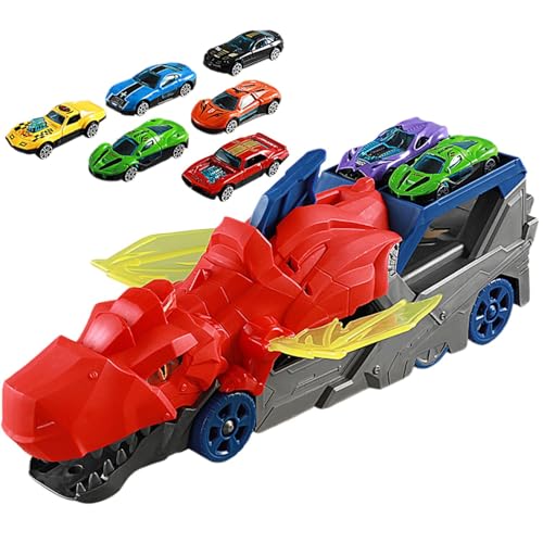 Fravsiu Dinosaur Car Toy Set, Kids Dinosaur Car Toy, Dino Shaped Car Toy, Dinosaur Car Toys with 6 Small Car Toy, Children Dinosaur Toy Set, Dinosaur Toy Set for Children von Fravsiu