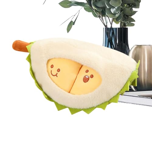 Fravsiu Durian Plush, Decompress Durian Toy, Durian Soft Pillow, Detachable Durian Toy, Durian Peeling Toy, Creative Durian Plush Toy, Creative Detachable Durian Fruit Toy for Kids and Adu von Fravsiu