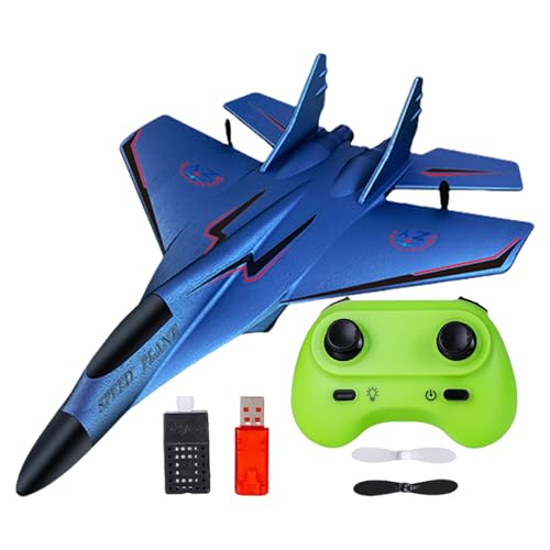 Fravsiu Fighter Model Toy, Rc Fighter Plane, Foam Aircraft Toy, Light-Up Fighter Toy, 2.4GHz Fighter Toy, Foam Airplane Model Toy with Light and Pull-Back Action for Kids and Beginners von Fravsiu