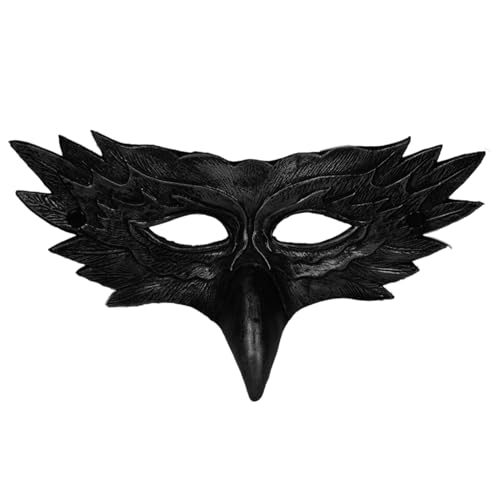 Fravsiu Halloween Face Masque, Leather Half Face Masque, Creative Eagle Masque, Halloween Costume Masque, Carnival Costume Masque, Creative Leather Dress-Up Eagle Masque for Halloween Cosplay von Fravsiu