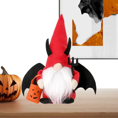 Fravsiu Halloween-e Plüsch-Dekor, Halloween-Plüsch- Hexe, gesichtslose Puppe, Ornamente, niedliche -Plüschpuppe - Halloween-Puppendekoration ohne Gesicht für Familie, Kinder, Freunde, Wohnzimmer, von Fravsiu