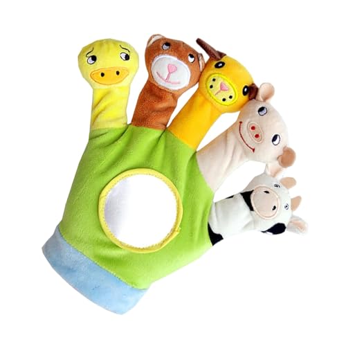 Fravsiu Handpuppe für Kinder, Handpuppe aus Plüsch | Geschichtsspielzeug, 5 Tierdesigns, Puppenhandschuhe, interaktives Lernspielzeug für Kinder Fantasievolles Erzählspiel von Fravsiu