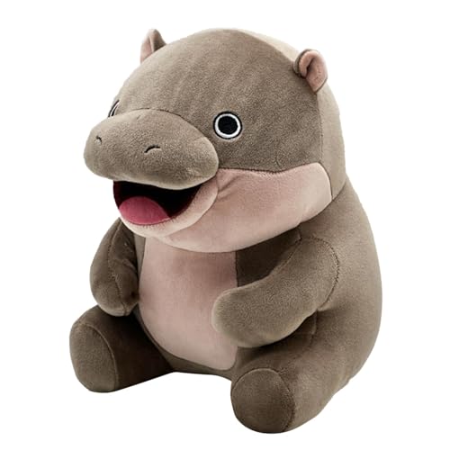 Fravsiu Hippo Stuffed Animal, Stuffed Animal Pillow, Sitting Pygmy Hippo, Sitting Pygmy Hippo Plush Doll Cute Hippo Plush Toy for Boys and Girls Bedding 22x18cm/8.66x7.09 von Fravsiu