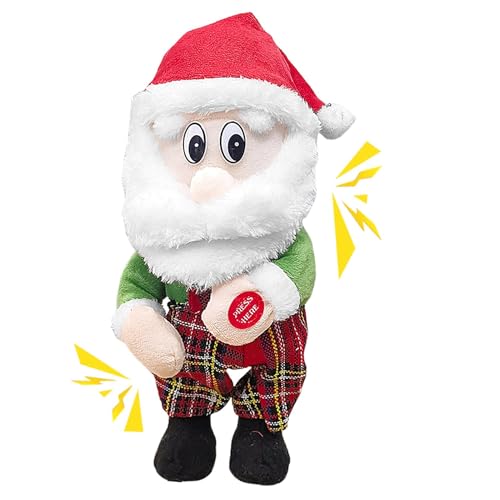 Fravsiu Interactive Twerking Santa Doll, Electric Christmas Plush Toy that and Dances, Holiday Decorations and Festive Fun, for Kids and Family Christmas Cheer von Fravsiu